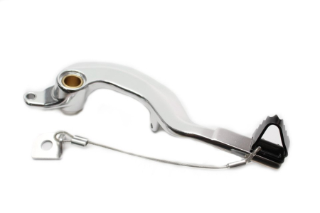 FRANA - Brake pedal MOTION STUFF silver body, black steel fixed tip Steel Fixed Tip