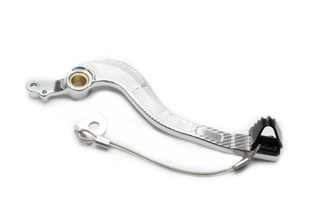 Sistem complet franare - Brake pedal MOTION STUFF silver body, black steel fixed tip Steel Fixed Tip