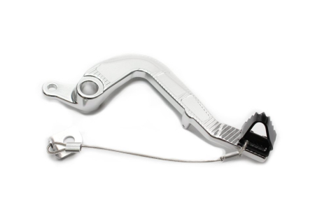 Sistem complet franare - Brake pedal MOTION STUFF silver body, black steel fixed tip Steel Fixed Tip