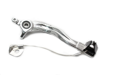 Sistem complet franare - Brake pedal MOTION STUFF silver body, black steel fixed tip Steel Fixed Tip
