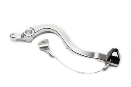 Sistem complet franare - Brake pedal MOTION STUFF silver body, black steel fixed tip Steel Fixed Tip