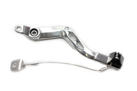 Sistem complet franare - Brake pedal MOTION STUFF silver body, black steel fixed tip Steel Fixed Tip