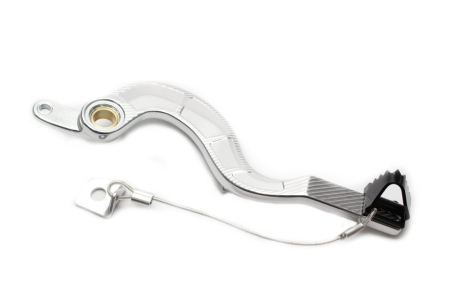 Sistem complet franare - Brake pedal MOTION STUFF silver body, black steel fixed tip Steel Fixed Tip