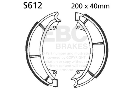 FRANA - Brake shoe set EBC