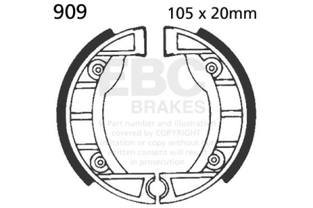 Saboti frana - Brake shoe set EBC