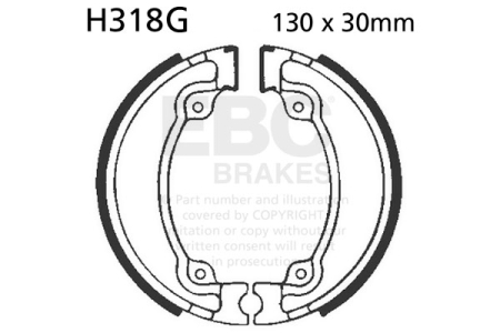 Saboti frana - Brake shoe set EBC canelati inclusiv arcurile