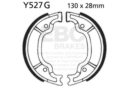 Saboti frana - Brake shoe set EBC canelati inclusiv arcurile