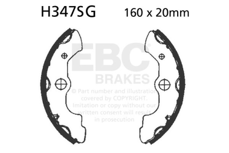 Saboti frana - Brake shoe set EBC canelati inclusiv arcurile