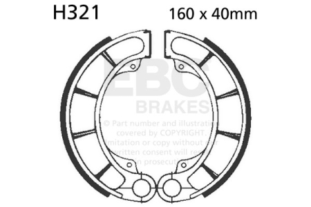 Saboti frana - Brake shoe set EBC inclusiv arcurile