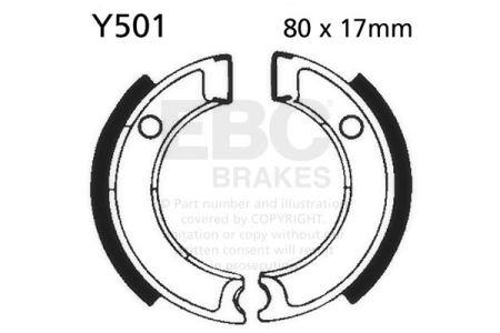 FRANA - Brake shoe set EBC inclusiv arcurile
