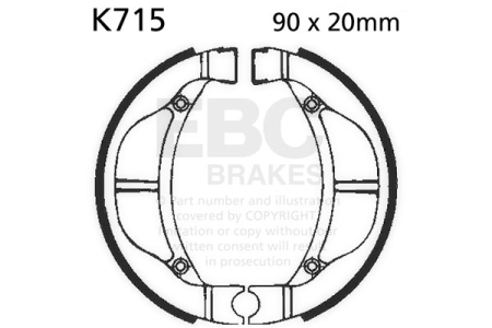 Saboti frana - Brake shoe set EBC inclusiv arcurile