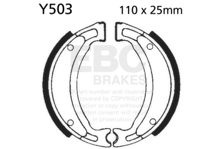 Saboti frana - Brake shoe set EBC inclusiv arcurile