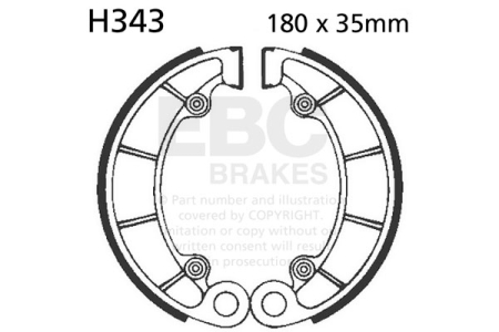 Saboti frana - Brake shoe set EBC inclusiv arcurile