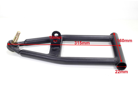 SUSPENSIE CADRU - Brat suspensie inferior atv 125,cu pivot conic,negru