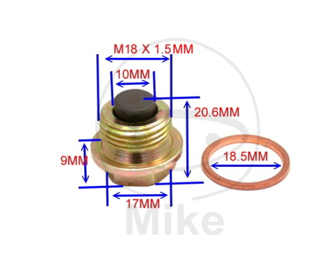 Buson baie ulei magnetic JMP M18X1.50 cu saiba [1]
