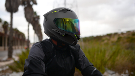 Casca integrala AXXIS GP RACER SV FIBER solid fluor yellow XS [4]