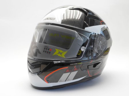 Casca integrala AXXIS RACER GP CARBON SV spike a0 gloss pearl white XXL [1]