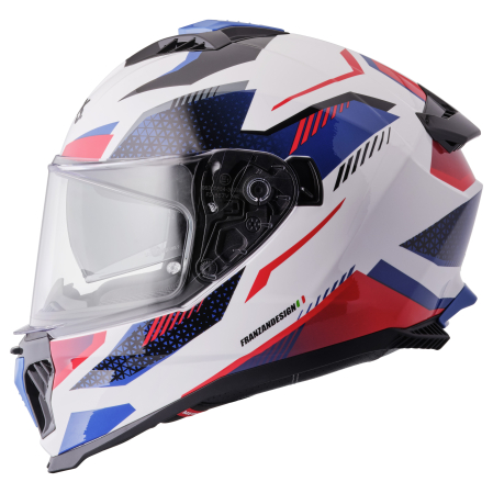 Casca integrala GMS GELERO white-red-blue L [2]