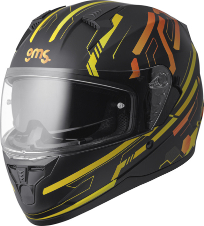 ECHIPAMENTE - Casca integrala GMS HEXAGO graphic yellow - orange M
