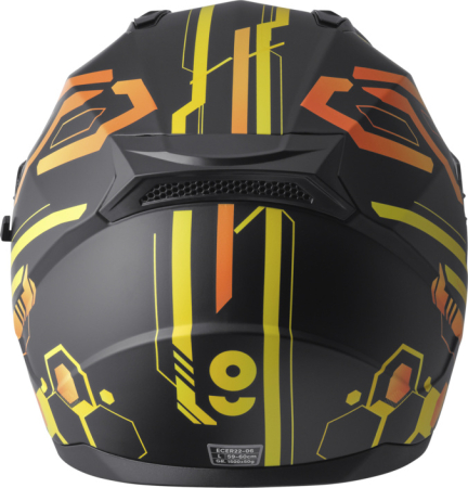 Casca integrala GMS HEXAGO graphic yellow - orange L [2]
