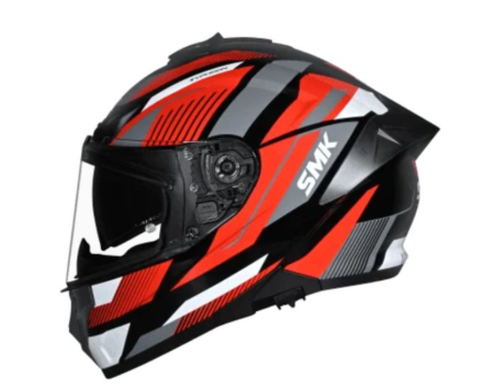 Casca integrala SMK Typhoon gri / negru / rosu [1]