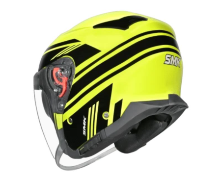 Casca moto open face SMK GTJ negru/galben fluo [2]