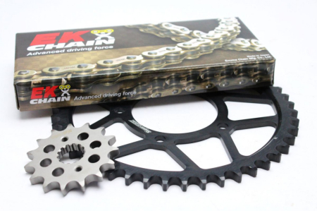 Transmisie  lant - Chain kit EK ADVANCED EK + SUPERSPROX with gold ZVX3 chain -recomandat