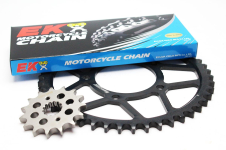 TRANSMISIE - Chain kit EK ORIGINAL EK + SUPERSPROX with DEX chain -most used