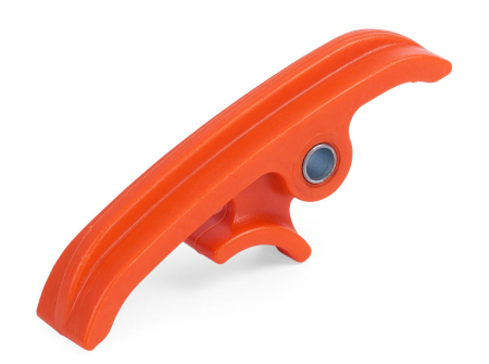 SUSPENSIE CADRU - Chain sliding piece POLISPORT orange KTM