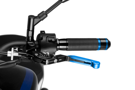 SUSPENSIE CADRU - Clutch lever without adapter PUIG 3.0 extendable folding albastru/argintiu