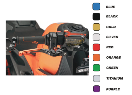 Maneta de ambreiaj fara adaptor PUIG 4.0 foldable negru/rosu [4]