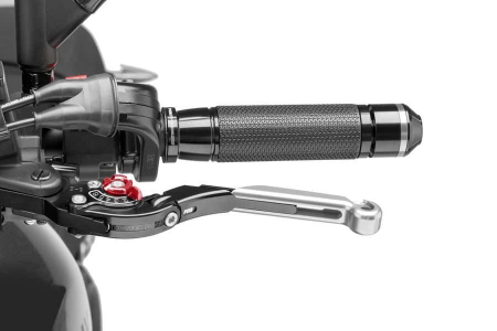 Manete - Clutch lever without adapter PUIG extendable folding silver/red