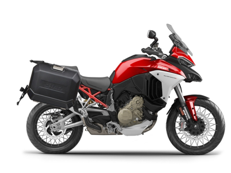 TRANSPORT & DEPOZITARE - Complete set of 36L / 47L SHAD TERRA BLACK aluminum side cases, including mounting kit SHAD Ducati Multistrada 1200 V4