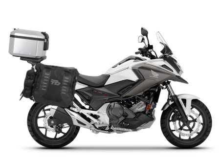 TRANSPORT & DEPOZITARE - Complete set of SHAD TERRA TR40 adventure saddlebags and SHAD TERRA aluminium 55L topcase, including mounting kit SHAD HONDA NC 750 X