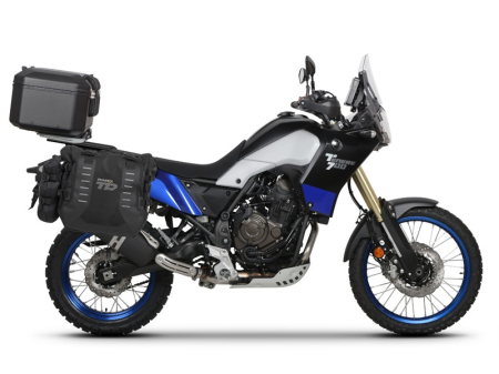 TRANSPORT & DEPOZITARE - Complete set of SHAD TERRA TR40 adventure saddlebags and SHAD TERRA BLACK aluminium 37L topcase, including mounting kit SHAD YAMAHA Tenere 700 XTZ690