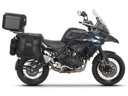 TRANSPORT & DEPOZITARE - Complete set of SHAD TERRA TR40 adventure saddlebags and SHAD TERRA BLACK aluminium 48L topcase, including mounting kit SHAD Benelli TRK 502 X