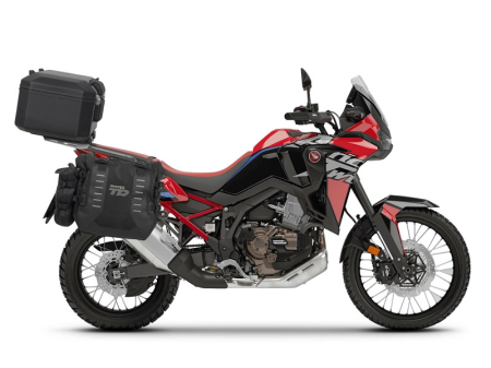 TRANSPORT & DEPOZITARE - Complete set of SHAD TERRA TR40 adventure saddlebags and SHAD TERRA BLACK aluminium 48L topcase, including mounting kit SHAD HONDA CRF 1100 Africa Twin