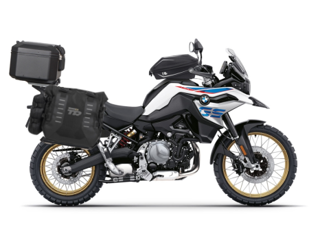 TRANSPORT & DEPOZITARE - Complete set of SHAD TERRA TR40 adventure saddlebags and SHAD TERRA BLACK aluminium 55L topcase, including mounting kit SHAD BMW F750 GS / F850 GS