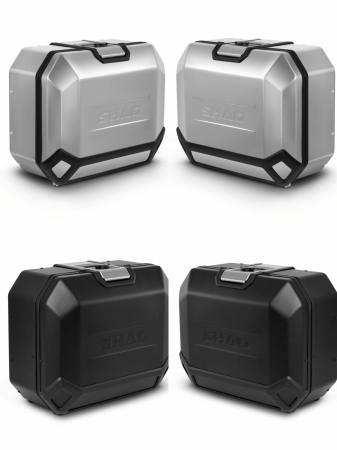 Top case - Cutie laterala aluminiu Shad TR36 side case cutii moto argintiu/negru stanga/dreapta