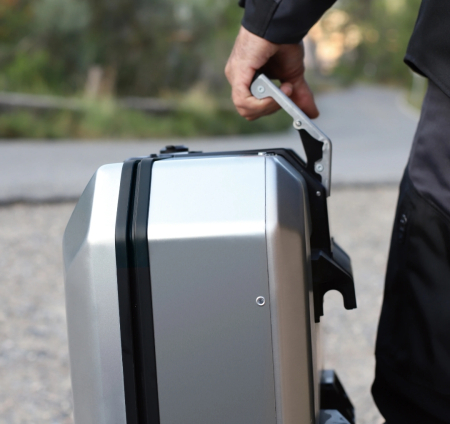 Cutie laterala aluminiu Shad TR47 side case cutii moto argintiu/negru stanga/dreapta [8]