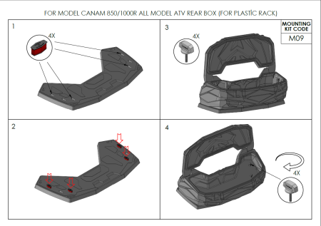 Cutie spate ATV CAN-AM portbagaj [4]
