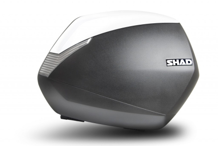 Cutii capace colorate - Cutii laterale cu capace colorate SHAD SH36 Alb pereche cu premium lock
