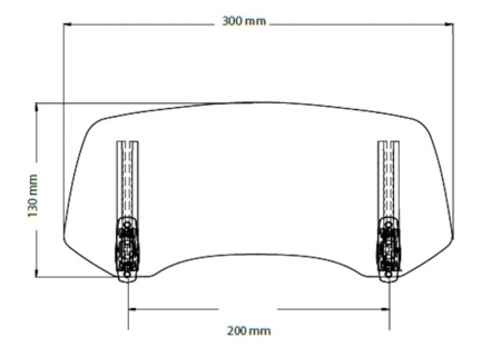 Deflector parbriz Puig fixare cu șuruburi 2 prinderi moto [1]