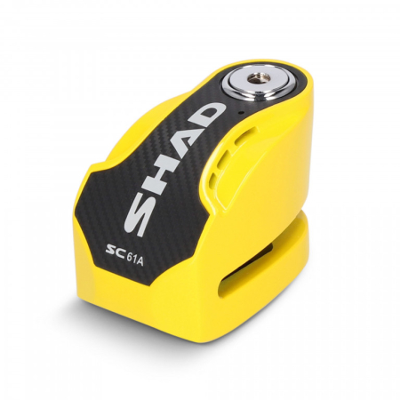 TRANSPORT & DEPOZITARE - Disc lock with alarm SHAD SC61A galben pin 6mm