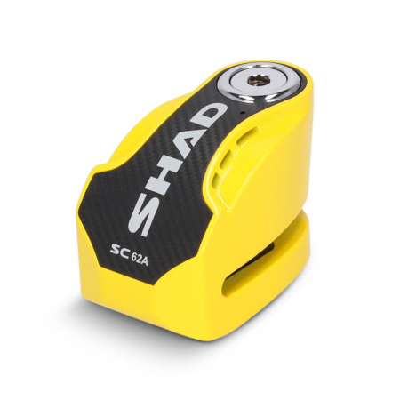 TRANSPORT & DEPOZITARE - Disc lock with alarm SHAD SC62A galben pin 10mm