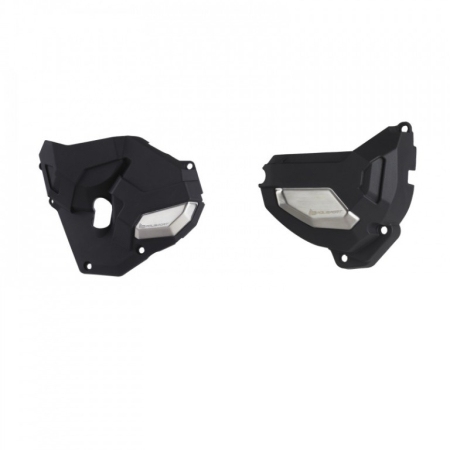 SUSPENSIE CADRU - Engine covers protection kit POLISPORT Negru
