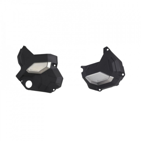 SUSPENSIE CADRU - Engine covers protection kit POLISPORT Negru