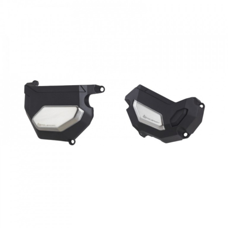 SUSPENSIE CADRU - Engine covers protection kit POLISPORT Negru