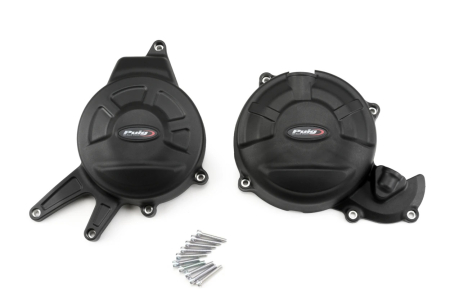 SUSPENSIE CADRU - Engine covers PUIG Track for Championship Negru