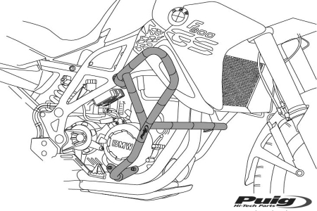 SUSPENSIE CADRU - Engine guards PUIG Negru